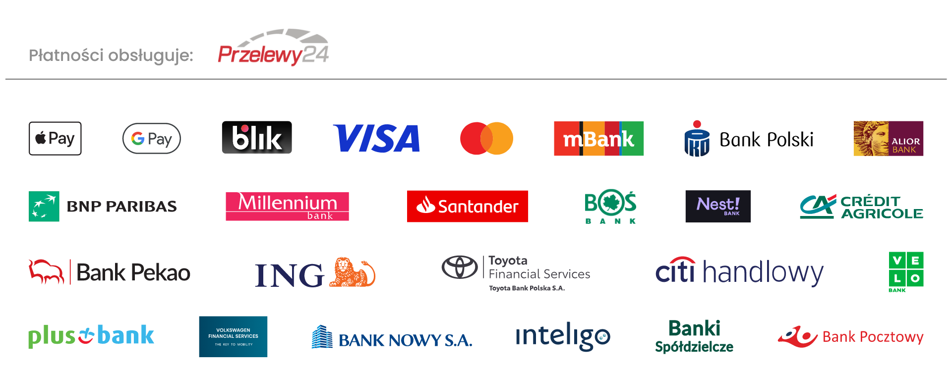 Przelewy24 — BLIK, przelewy online, Visa i Mastercard